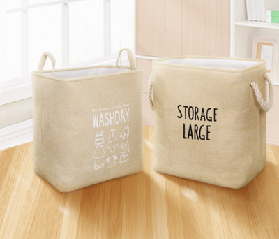 The Fabric folding dormitory waterproof storage bucket dirty thanks basket storage basket toy box cotton and linen storage bag