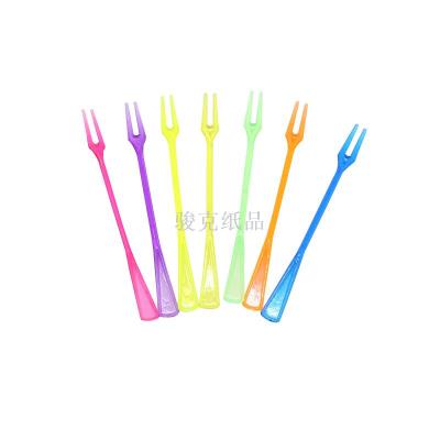 Marine biocolored fruit fork party party for eco-friendly customizable logo fruit fork