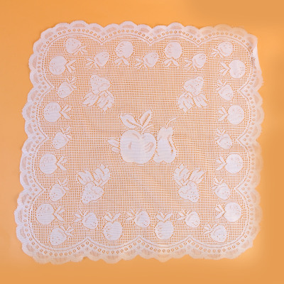 Net Buckle Lace Cup Mat Placemat Fabric Craft Cover Cloth Decorative Pad Square Food Country