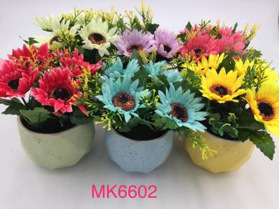 Factory direct sales of 10 yuan of exquisite new products round ball vase mini flower decoration fake flowers