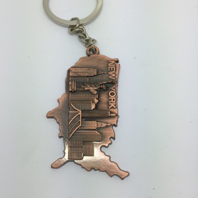 New York City map free goddess key chain travel souvenir yiwu factory gift customization