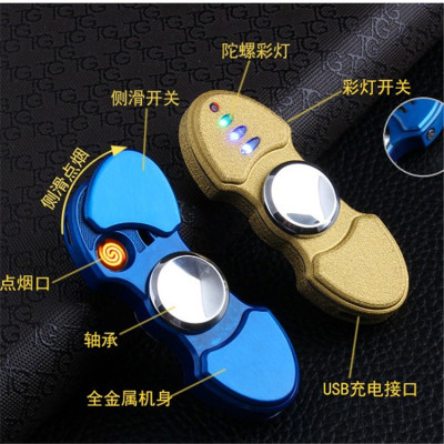 Creative personality windproof electronic USB cigarette type fingertip top lighters.