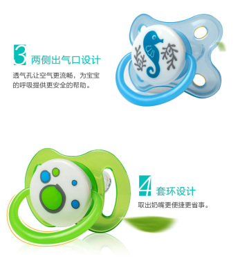 Naughty baby pacifier baby silicone sleeping pacifier baby from 0 to 6- December