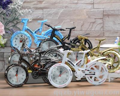 Watch Wholesale Creative Table Setting Electroplating Bicycle Alarm Clock Company Gifts