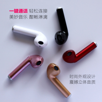Hot style i7 bluetooth headset i7R wireless mini bluetooth headset with charging warehouse factory.