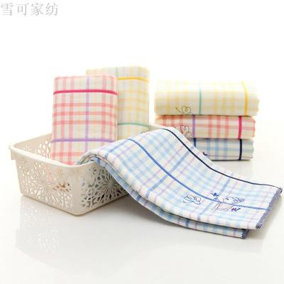 Double layer gauze towel towel pure cotton day is a simple cloud dream of love embroidered girl towel