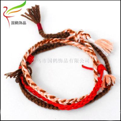 Han edition cotton thread woven chain multi-layer mixed hand rope