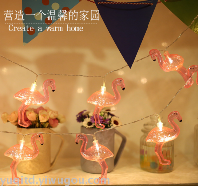 Led flamingo small series lamp han edition girls room decorative lights flashing light ins net red selfie props