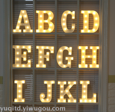 INS sells 26 English alphabet lights LED symbol modeling lanterns wedding birthday proposal lamp.