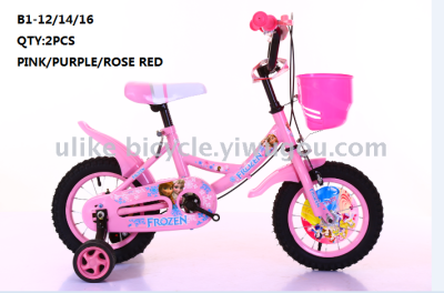 Bicycles 12-16 inches 8-12 years old snow princess new children's bike.