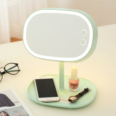 Vanity Mirror Mirror Makeup Mirror Desktop Princess Mirror Creative with Light Led Make-up Mirror