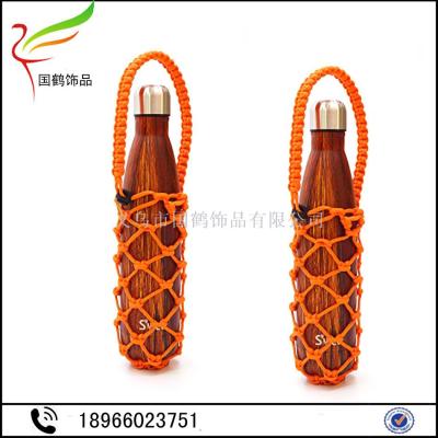 Outdoor survival craft handmade umbrella rope woven cup cover.