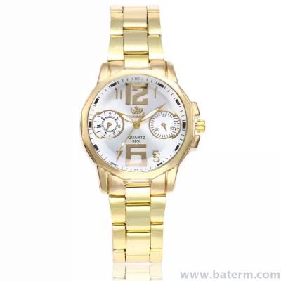 Quick sell to hot style fashion popular sport 6. 12 ladies alloy steel band watch quartz watch.
