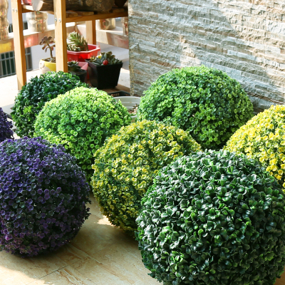 Factory direct sale green plant ball suspended wedding shopping mall simulation plant grass ball big milan fake ball.