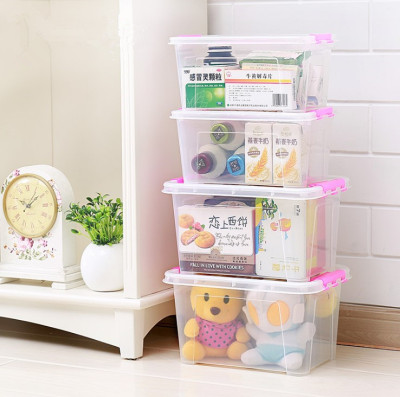 Creative multi-functional plastic transparent belt cover with a basket to carry the box.