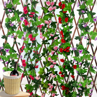 Simulated rose Mosaic vine vine pipe to cover the ceiling decorative silk flower plastic artificial flowers.