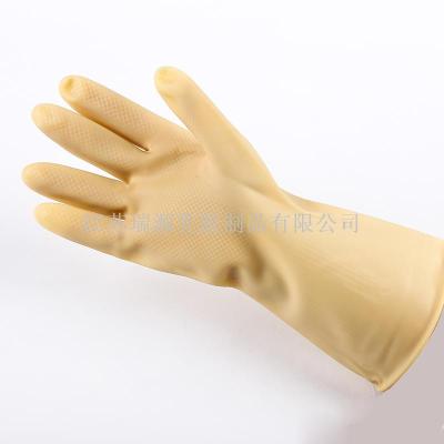 30cm light latex cleaning household gloves acid and alkali resistant resistant beef industrial gloves 100g