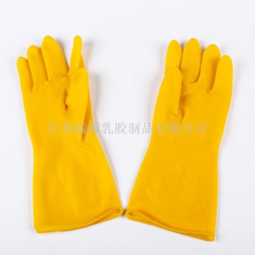 Beef Tendon Protective Industrial Acid and Alkali Resistant Latex Gloves Cleaning Waterproof Oil-Proof Household Gloves 100G