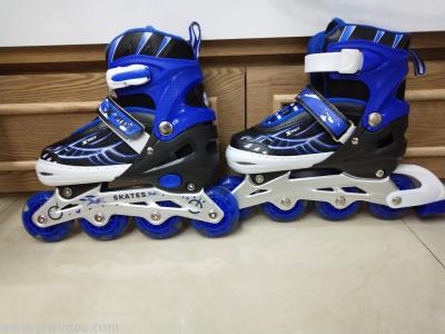 Manufacturer direct selling high - roller skates pu full - flash wear - resistant adult roller skates.