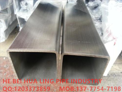 Hebei hualing 304 thin - walled stainless steel square tube stainless steel round tube