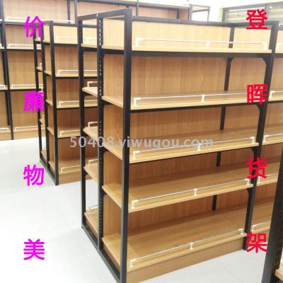 Supermarkets facilitate the import of food red wine high-end snacks double-sided steel shelf display rack.