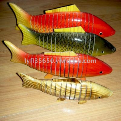 Wooden toy ornamental fish factory direct sale.