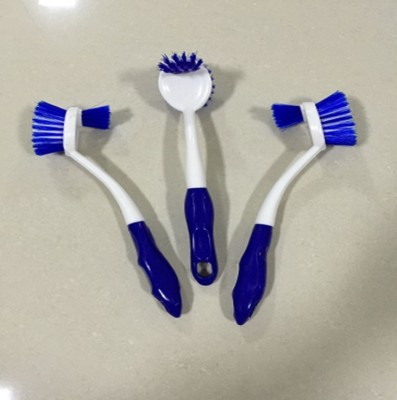 Creative multi-purpose cleaning brush plastic can be attached with long handle plastic brush to wash the grease.