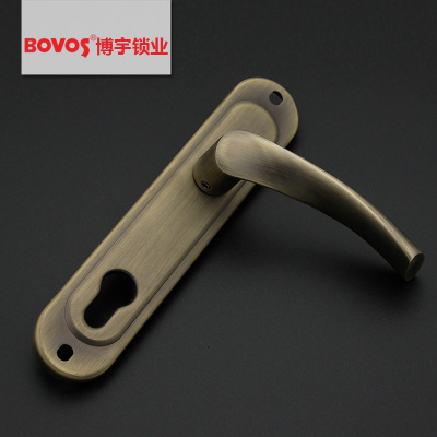 Qinggu copper iron aluminum door lock thickened plate aluminum hand high quality electroplating.