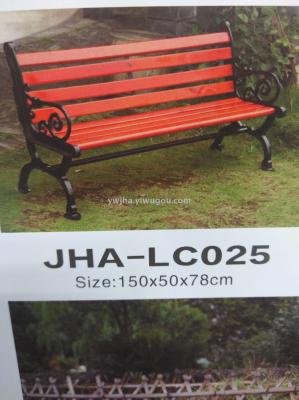 Park chair, outdoor leisure chair, plastic wooden chair.
