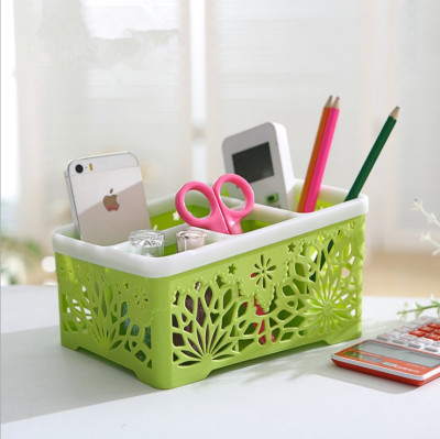 Creative and fashionable household plastic remote control box decorative pattern of the top of the table and the basket.