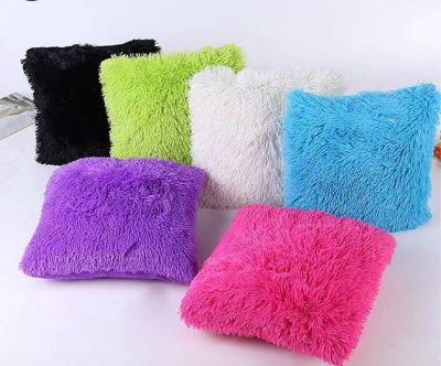New style plush pillow simple living room sofa imitation beach wool cushion hot sale.
