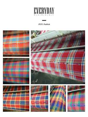 Manufacturer direct sales grid cotton terry cloth woven cloth.
