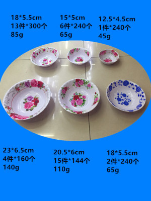 Miamine inner decal bowl imitation ceramic bowl a large number of spot models low prices