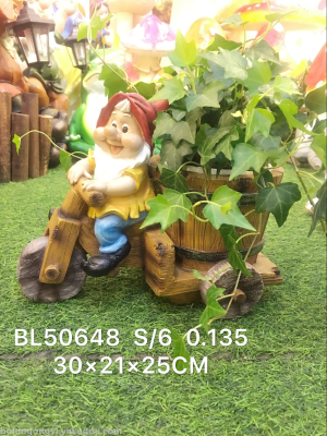 Bicycle dwarf flowerpot resins.