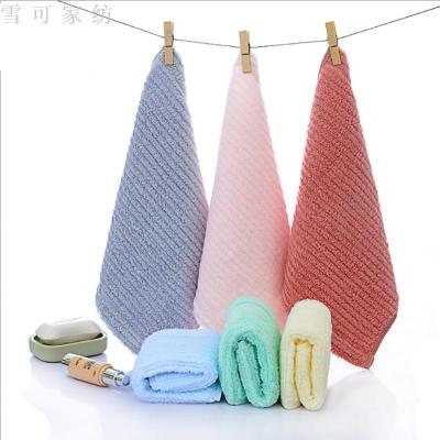 Pure cotton absorbent towel big square towel box day series plain and low hair hanging towel.