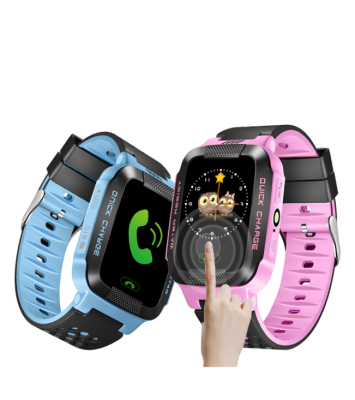 Children's smart phone watch mobile phone student hand ring plug-in card multi-function GPS position call foreign trade.