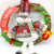 Christmas Window Pendant 22-Inch Left Word Plate Long Feet Muppet Vine Ring