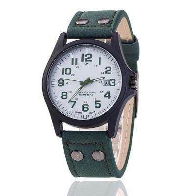 Quick sell hot style fashion hot frosted watch band calendar leisure men's watch sports student watch.