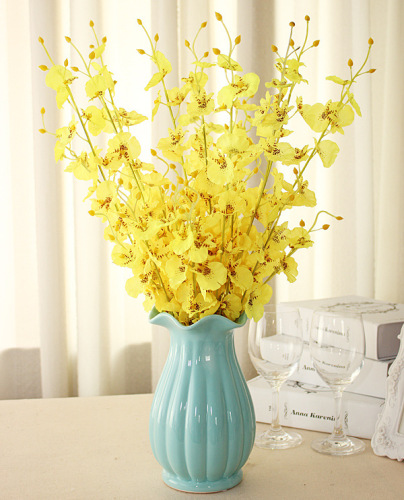 dancing orchid artificial bouquet plastic flower artificial flower set interior decoration flower dried flower decoration living room decoration floral