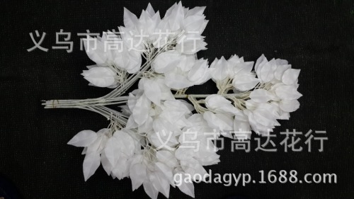 White Banyan Leaves White Banyan Leaf Simulation Gold Banyan Indoor Artificial Tree Simulation Plant White Decorative Tree Factory 