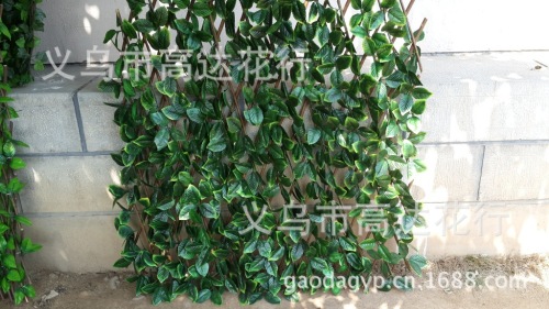 artificial fence fence， artificial grass mesh， artificial plant leaf fence， simulation rattan fence