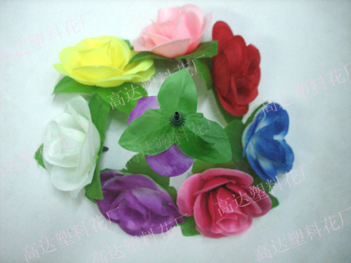 simulation artificial flower rose artificial flower head artificial flower silk flower decorative flower headband leaf