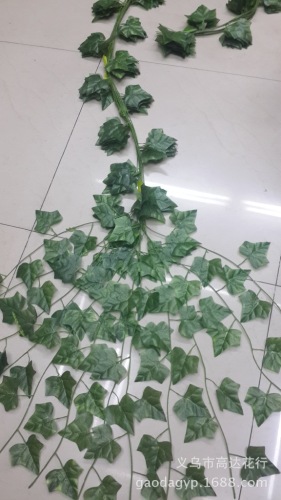 simulation rattan leaf green sweet potato climbing tiger sweet potato wall hanging 2 m glue leaf yiwu manufacturer wholesale