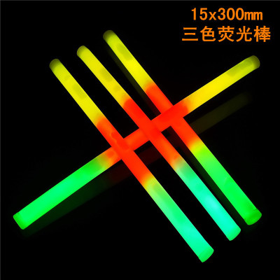 Tri - color fluorescent rod concert to help beat the drum stick south celebration party atmosphere refueling rod factory wholesale
