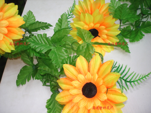 Simulation Sunflower Chain Emulational Flower Vine Wholesale Simulation Sunflower Flower Vine Simulation Rattan Wholesale 