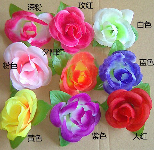 Yiwu Artificial Flower Rose Flower Artificial Flower Props Silk Flower Plastic Flower Ball Special Flower Factory Direct Spot No Leaf