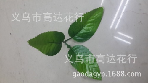 high simulation single silk bouquet fake rose green leaf rattan accessories diy big triangle leaf piece yiwu factory wholesale