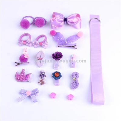 Korean version of children's hair accessories, baby hairpin bow hair clip, gift set.