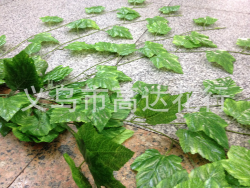 2.3M Artificial Grape Leaf Artificial Grape Grape Vine Single Grape Leaf Air Conditioning Water Pipe HANAFUJI Factory Wholesale