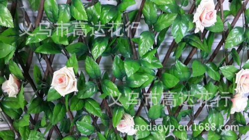 artificial fence fence net， artificial grass fence net， artificial plant leaf fence， simulation rattan fence